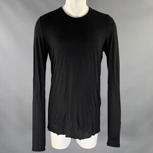 JULIUS Size S Black Cotton Cashmere Rayon Oversized Pullover